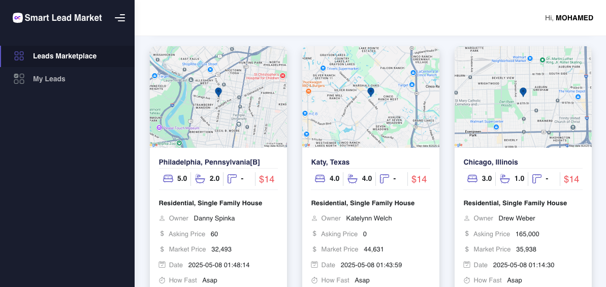 Smart Leads Market platform